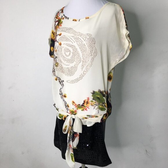 Vinatge Anna Sui Y2K Mini Floral Dress Size Small - Picture 2 of 16